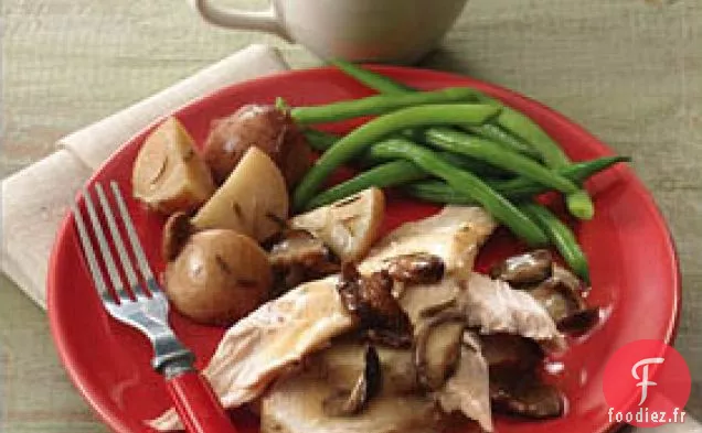 Dinde aux Champignons Sauvages et au Romarin