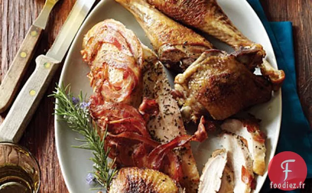 Dinde du Patrimoine avec Pancetta croustillante et Romarin