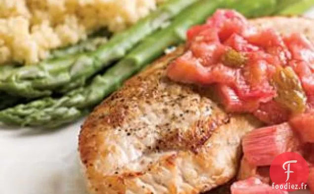 Escalopes De Dinde Au Chutney De Rhubarbe