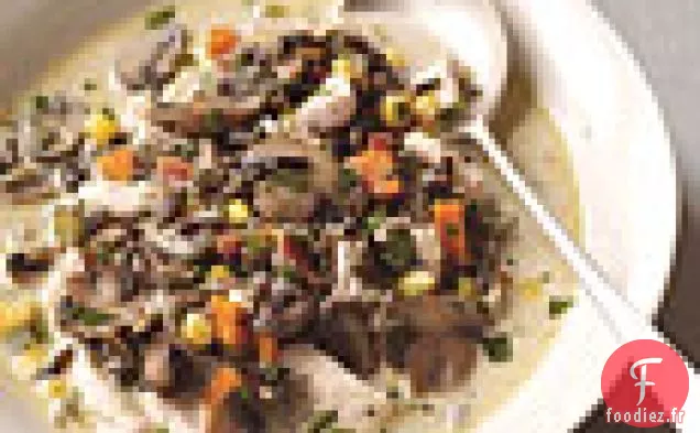 Chaudrée de Dinde avec Riz Sauvage, Crimini et Pancetta