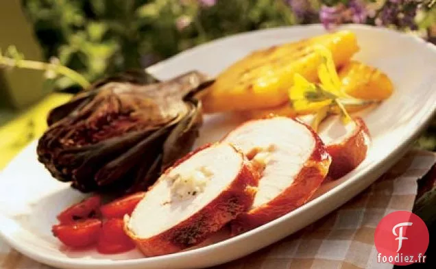 Poitrine de Dinde enveloppée de Prosciutto avec Fontina et Sauge