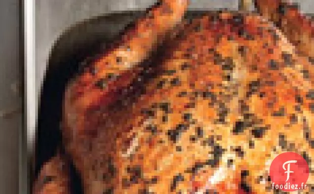 Dinde Rôtie au Beurre de Sauge avec Sauce au Cidre