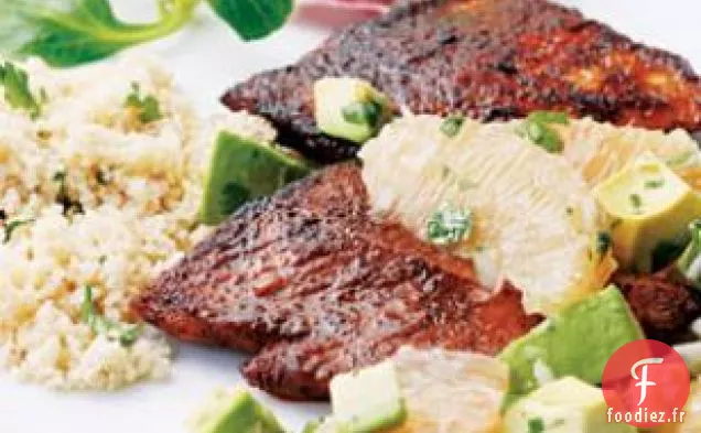 Dinde Épicée D'Afrique Du Nord Avec Relish Avocat-pamplemousse