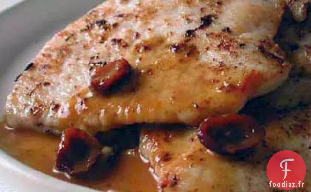 Escalopes de Dinde Sautées avec Sauce à l'Orange et aux Canneberges