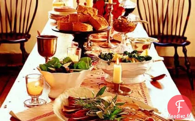 Poitrine de Dinde Rôtie à l'Ail et aux Herbes avec Mayonnaise à l'Estragon