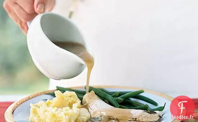 Dinde Rôtie au Parmesan et à la Sauge avec Sauce à la Sauge