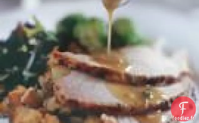 Dinde Au Beurre Avec Glaçage Aux Herbes Et Sauce Chardonnay