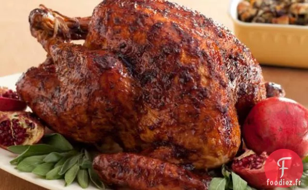 Dinde Glacée au Poivre Noir et à la Mélasse de Grenade