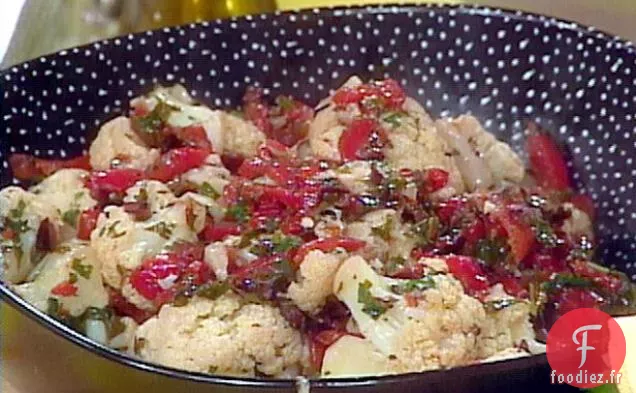 Une autre des Créations de Mon Amie Vicky: Le Chou-Fleur aux Confettis Rouges, Verts et Noirs