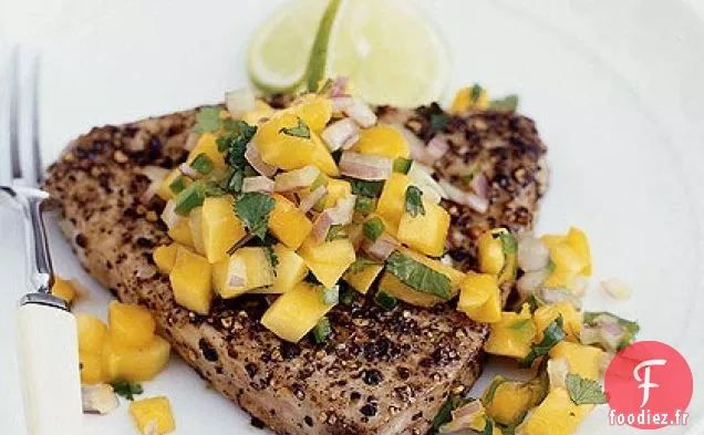 Thon Poêlé avec Salsa à la Papaye