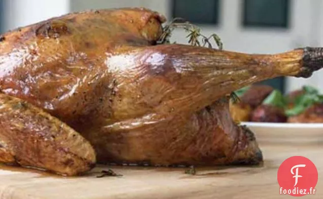 Dinde Au Beurre Au Citron Et À La Sauge, Farce Aux Canneberges Et À L'Orange