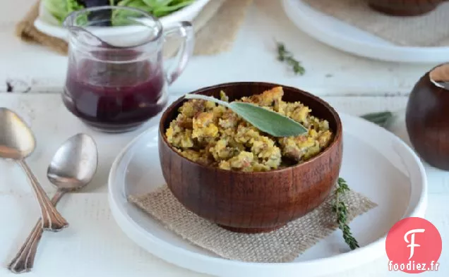 Farce de Pain de maïs à la dinde et à la sauge