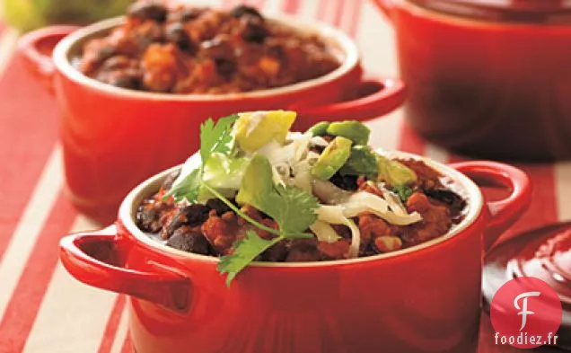 Chili à la Dinde et aux Haricots Noirs