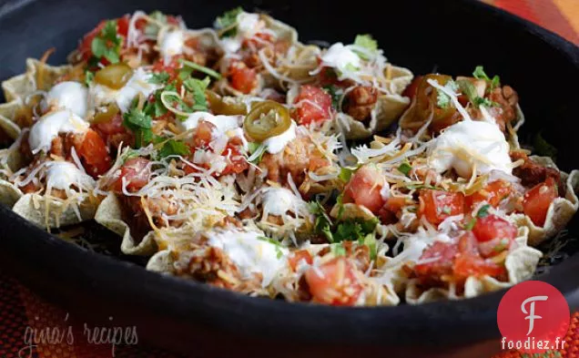 Nachos Maigres Avec Dinde, Haricots Et Fromage