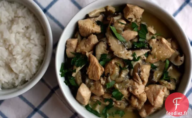 Dîner ce soir : Fricassée de Dinde aux Champignons