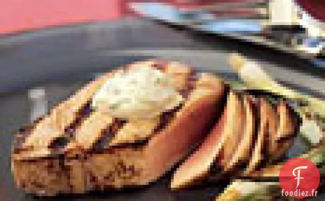 Steaks de Thon Poêlés avec Mayonnaise Wasabi-Oignon Vert