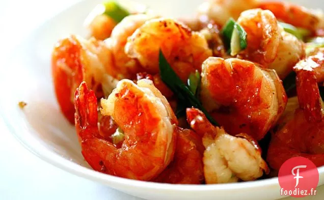 Crevettes à l'Eau-De-Vie à l'Ail