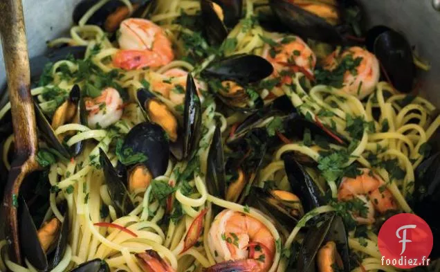 Linguine Aux Moules Et Crevettes