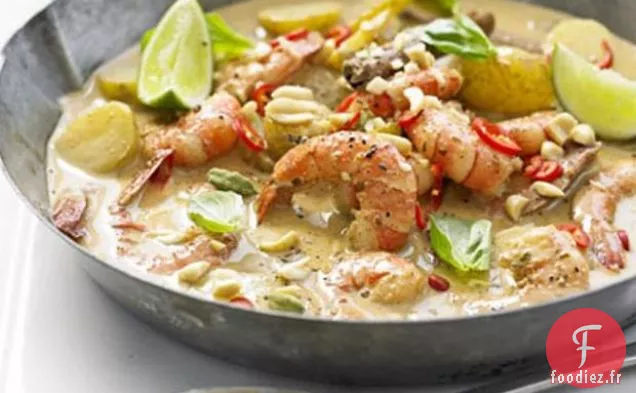 Curry Massaman aux Crevettes