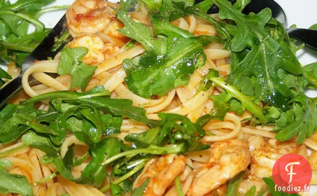 Linguine De Crevettes À La Roquette