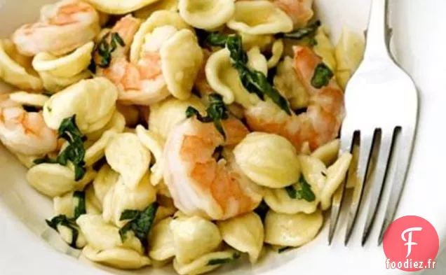 Orecchiette De Crevettes Au Basilic Et Beurre De Crevettes