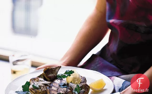 Thon Grillé aux Artichauts et Aïoli