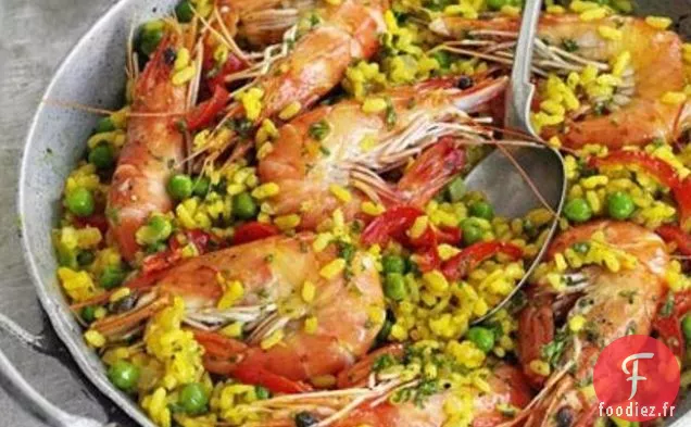 Paella Rapide aux Crevettes