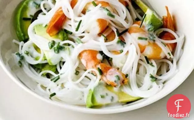 Salade De Crevettes Et Avocat Avec Vinaigrette À La Noix De Coco