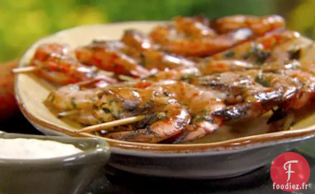 Cocktail de Crevettes Grillées Marinées