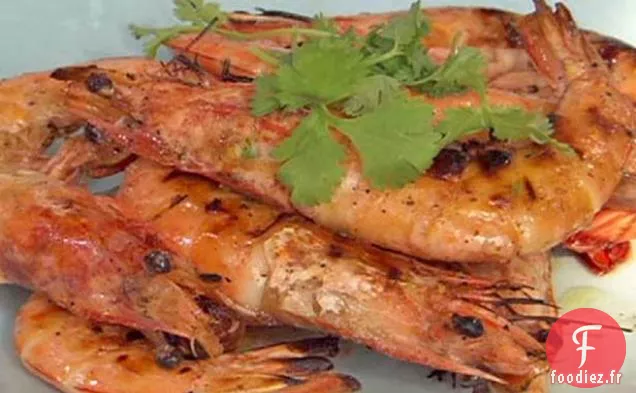 Crevettes Grillées avec Sauce Épicée au Poivre Frais