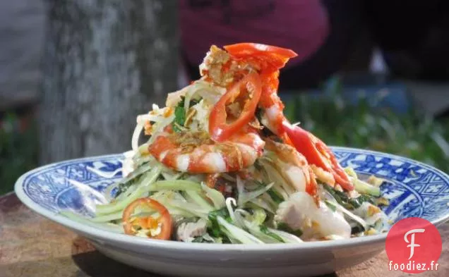 Salade de Papaye Verte aux Crevettes et au Porc: Goi Du Du Tom Thit