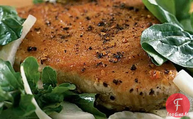 Thon Poêlé avec Salade de Roquette