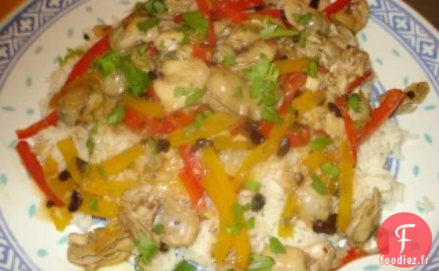 Huîtres À La Sauce Aux Huîtres Et Haricots Noirs