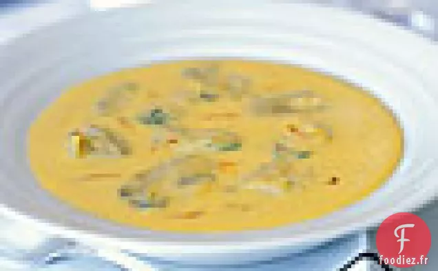 Huîtres Pochées en Soupe Fenouil-Safran