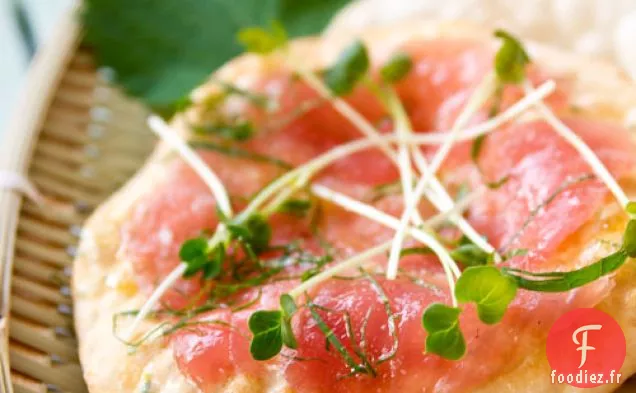 Pizza au Sashimi de thon