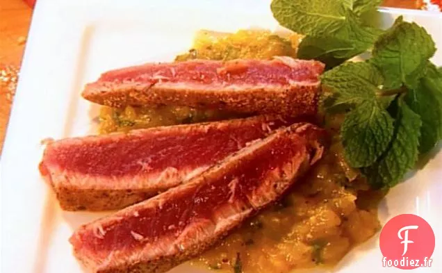 Thon Poêlé avec Salsa à la Mangue