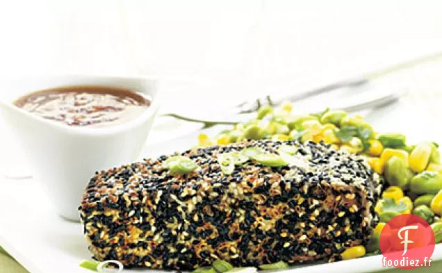 Thon au Sésame Poêlé à la Sauce Orange-Gingembre