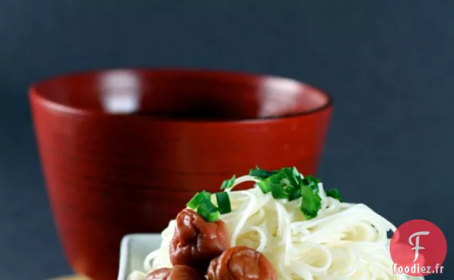 Nouilles Somen et Dashi Chaud