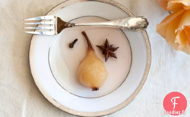 Poires Pochées Au Vin
