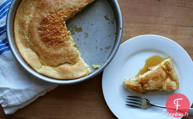 Pain de maïs fourré à la crème anglaise