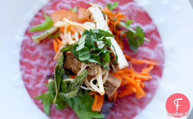 Rouleaux de Papier de Riz Rapide Avec Tofu et Champignons Enoki