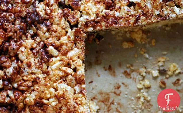 Friandises Krispie au Riz au Beurre Brun Caramélisé