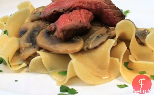 Stroganoff De Boeuf Aux Nouilles Au Beurre