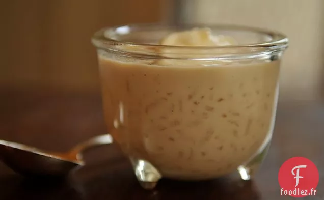 Riz Au Lait Au Caramel Avec Beurre Brun Et Crème Fraîche