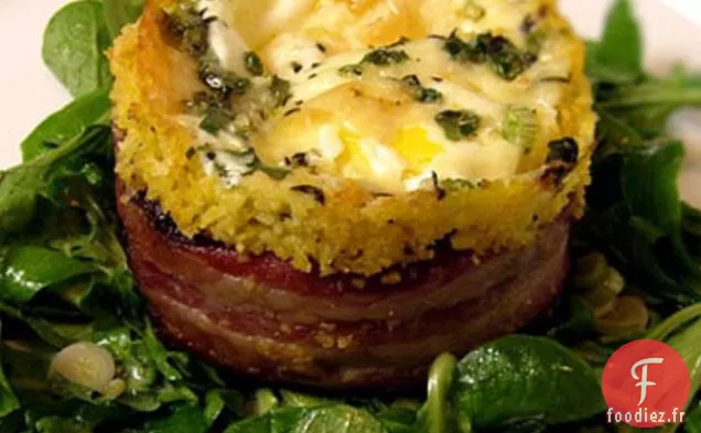 Œufs enveloppés De Bacon Et De Polenta