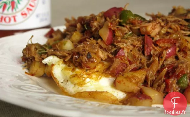 Oeufs Avec Des débris De Porc