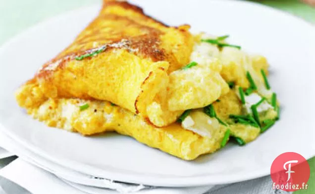 Omelette Moelleuse au Maïs et au Fromage de Chèvre