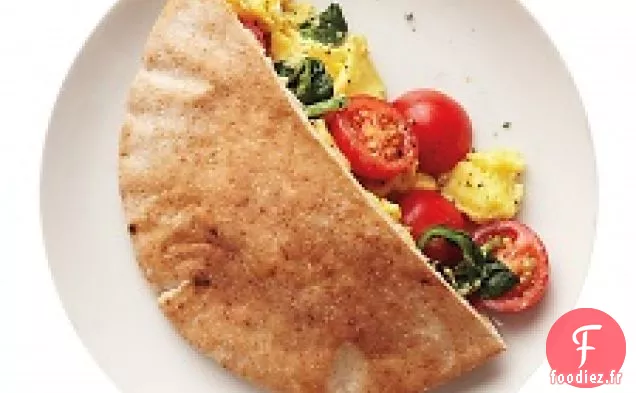 Œufs Brouillés Aux Épinards Et Tomates