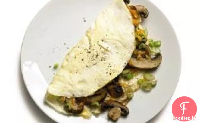 Omelette Aux Champignons Et Blanc D'Oeuf