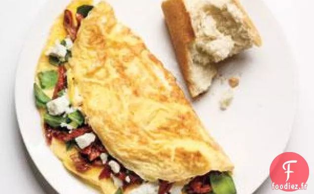 Recette D'Omelette Aux Épinards, À La Feta Et Aux Tomates Séchées